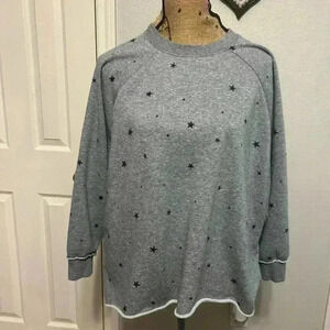 Sweet treasures Woman’s comfy extra small sweater top grey with stars 🩷